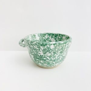 Arts North Cape Breton Mint White Speckled Small Dish With Handle